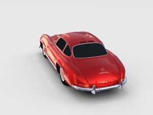 rigged mercedes 300sl w198 rev 3Dモデル