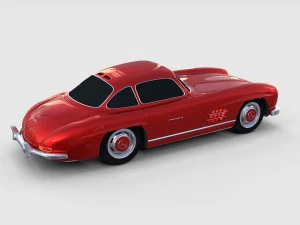 rigged mercedes 300sl w198 rev 3D Model