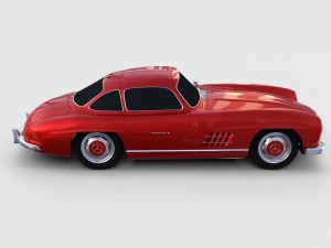 rigged mercedes 300sl w198 rev 3Dモデル