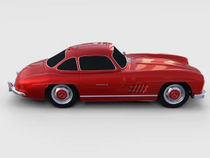 rigged mercedes 300sl w198 rev 3D Model