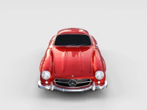 rigged mercedes 300sl w198 rev 3D Model