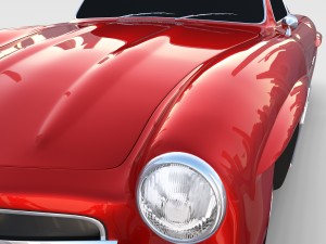 rigged mercedes 300sl w198 rev 3Dモデル