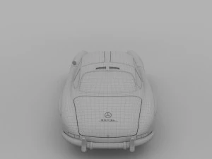rigged mercedes 300sl w198 rev 3D Model