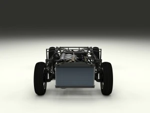 fully modelled mercedes 300sl roadster red rev 3D Model