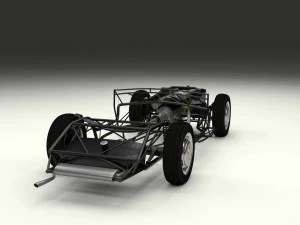 fully modelled mercedes 300sl roadster red rev 3D Model