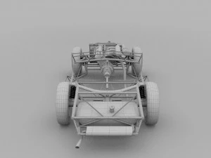 fully modelled mercedes 300sl roadster red rev 3D Model