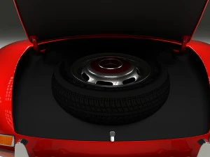 fully modelled mercedes 300sl roadster red rev 3D Model
