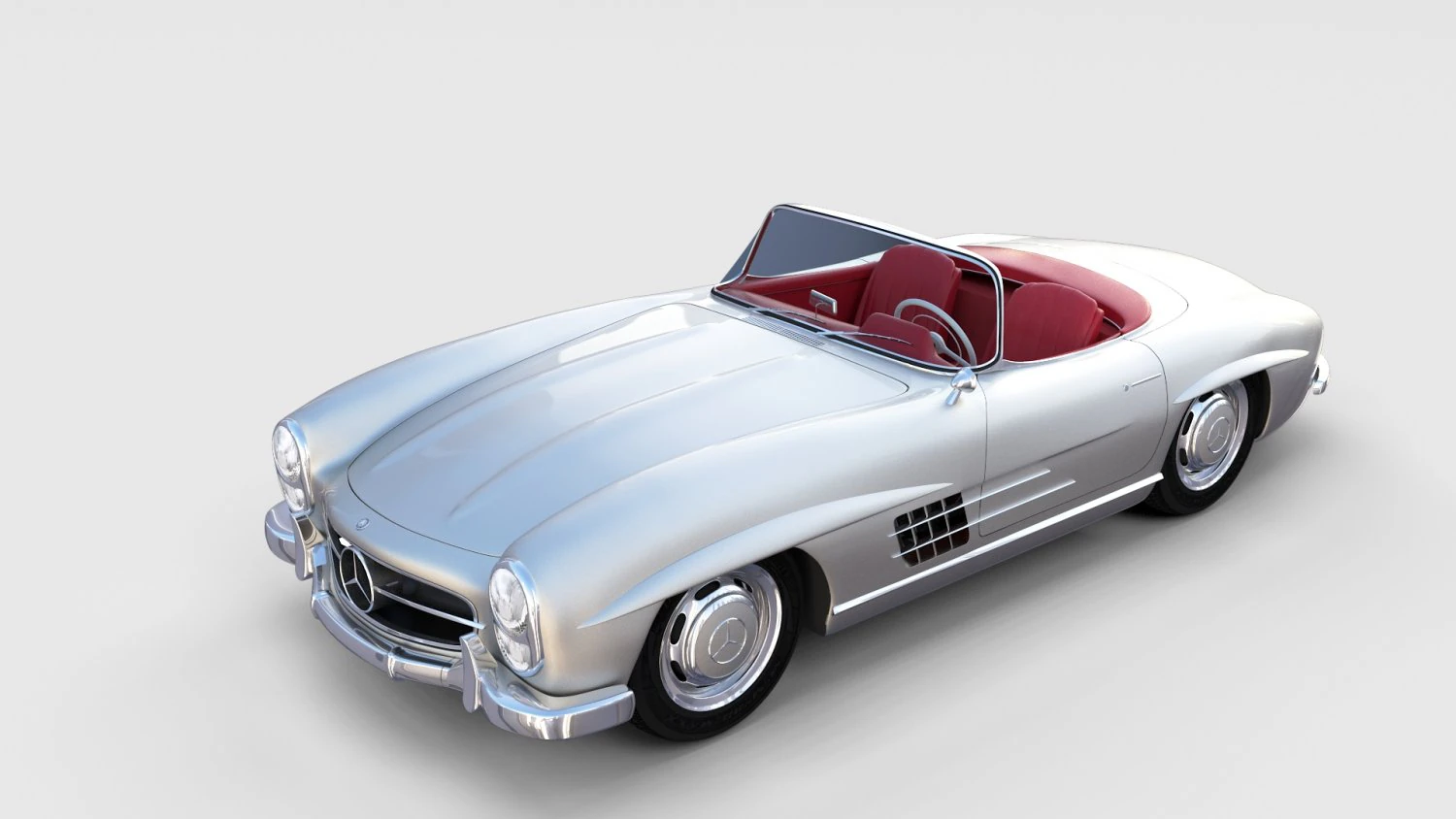 fully modelled mercedes 300sl roadster rev 3D Model .c4d .max .obj .3ds .fbx .stl .blend