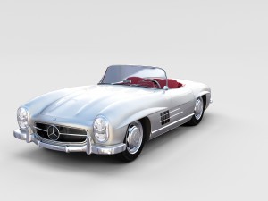 fully modelled mercedes 300sl roadster rev Modelo 3D