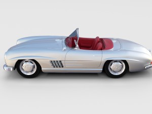 fully modelled mercedes 300sl roadster rev Modelo 3D