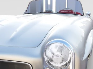 fully modelled mercedes 300sl roadster rev 3D Model
