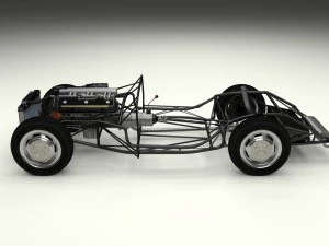 fully modelled mercedes 300sl roadster rev 3D Model
