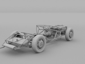 fully modelled mercedes 300sl roadster rev Modelo 3D