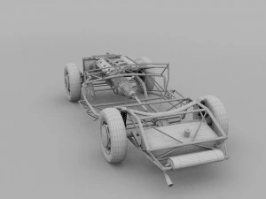 fully modelled mercedes 300sl roadster rev 3D Model