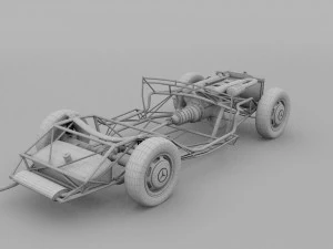 fully modelled mercedes 300sl roadster rev 3D Model
