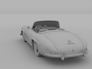 fully modelled mercedes 300sl roadster rev Modelo 3D