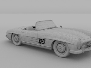 fully modelled mercedes 300sl roadster rev Modelo 3D