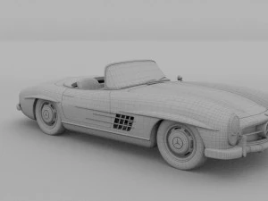 fully modelled mercedes 300sl roadster rev 3D Model