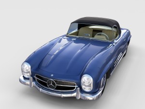 mercedes 300sl roaster top rev 3D Model