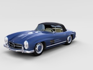 mercedes 300sl roaster top rev Modello 3D