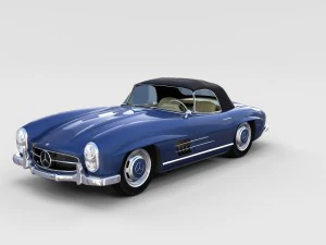 mercedes 300sl roaster top rev 3D Model