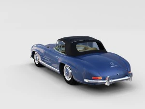 mercedes 300sl roaster top rev 3D Model
