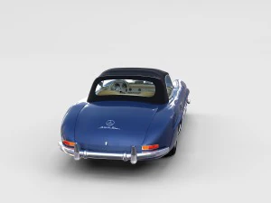 mercedes 300sl roaster top rev 3D Model