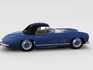 mercedes 300sl roaster top rev Modello 3D