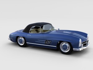 mercedes 300sl roaster top rev Modello 3D