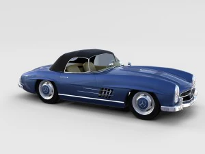 mercedes 300sl roaster top rev 3D Model