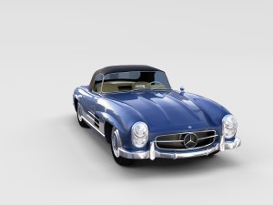 mercedes 300sl roaster top rev Modello 3D