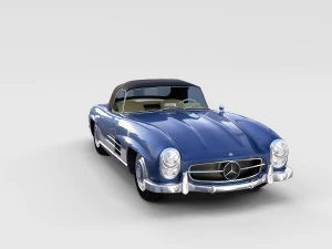 mercedes 300sl roaster top rev 3D Model