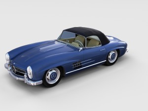 mercedes 300sl roaster top rev Modello 3D