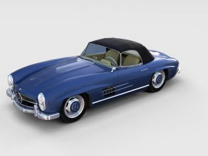mercedes 300sl roaster top rev 3D Model