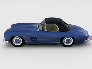 mercedes 300sl roaster top rev 3D Model