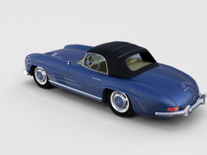 mercedes 300sl roaster top rev Modello 3D