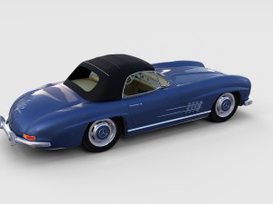 mercedes 300sl roaster top rev Modello 3D