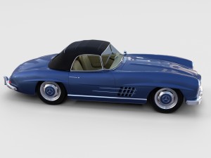 mercedes 300sl roaster top rev Modello 3D