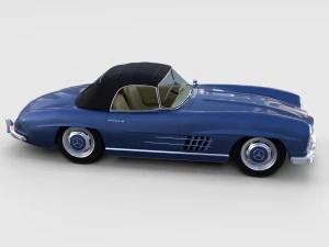 mercedes 300sl roaster top rev 3D Model