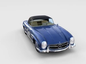 mercedes 300sl roaster top rev 3D Model