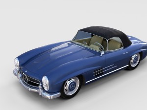 mercedes 300sl roaster top rev Modello 3D
