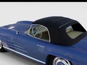 mercedes 300sl roaster top rev Modello 3D