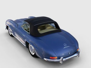 mercedes 300sl roaster top rev 3D Model