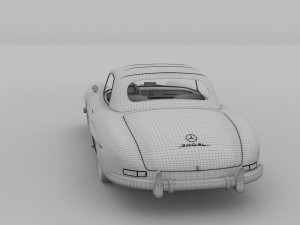 mercedes 300sl roaster top rev Modello 3D