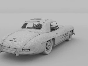 mercedes 300sl roaster top rev 3D Model