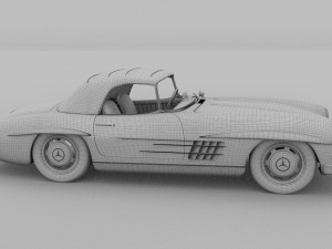 mercedes 300sl roaster top rev Modello 3D