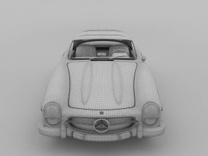 mercedes 300sl roaster top rev 3D Model