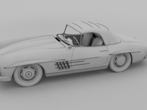 mercedes 300sl roaster top rev Modello 3D