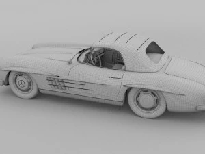 mercedes 300sl roaster top rev 3D Model
