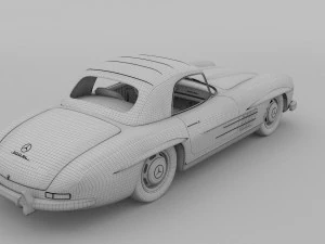 mercedes 300sl roaster top rev 3D Model